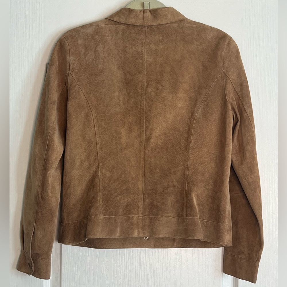 Isaac Mizrahi Suede Camel Women's Jacket - Picture 5 of 5